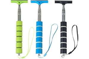 Nayubo 3 PCS Car Side Mirror Squeegee, Rearview Mirror Wiper Telescopic Handle Cleaning Tool for Auto Glass Universal Car Accessories for Rainy Foggy Weather (Black/Green/Blue)