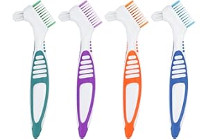 LEIKEDUN 4PCS Brosse À Dents Pour Prothèse Dentaire - Nettoyage Portable - Soins Des Dentiers