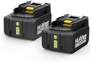 XNJTG [2 pezzi] 14,4V 5Ah Batteria per Makita 14,4V Batterie BL1430B BL1430 BL1450 BL1415 BL1440 BL1415N 196875-4 194558-0 195444-8 196388-5 194065-3