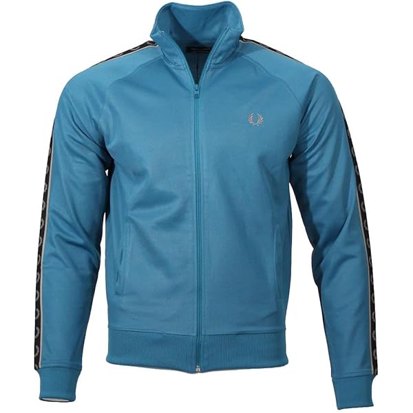 Fred Perry Twin Taped Track Jacket in Black Large : Amazon.de