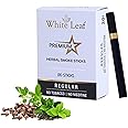 White Leaf Premium Herbal Smoke Cigarettes 100% Tobacco-Free, 100% Nicotine Free Regular Flavour (Pack Of 20 Sticks) Non Addictive | Smoking Cessation