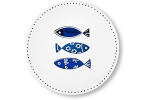 Excelsa Ocean Salvamanteles, Cerámica dolomita y Corcho, 16 x 16 cm