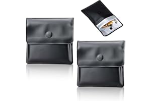 YAZANY 2 Pcs Portable Pocket Ashtrays, Portable Cigarette Ash Portable Compact and Fireproof Pocket Ashtrays Smell Proof Bag Cigarette Case Accessories Litter Tray