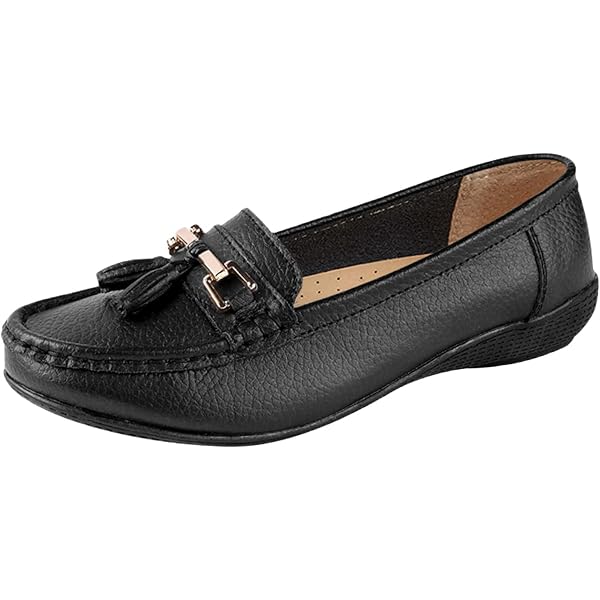Mocassins Femme Wuayaraymia - Cuir Véritable, Semelle Souple Antidérapante - Confortables Et Tendance