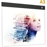 A3 Led Işıklı &Ccedil;izim Tableti Led &Ccedil;izim Kopyalama Tableti Eskiz Anime Portre Grafik &Ccedil;izim 3Mod Beyaz