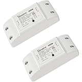Interruttore intelligente, SONOFF BASICR2 2PCS WiFi Wireless intelligente DIY per Smart Home, 10A, 2.4G wifi, ewelink APP, Fu