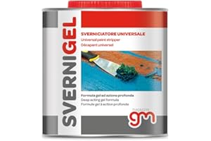 Magazzini GM, Sverniciatore Universale in Gel SVERNI GEL, Elimina Vernice da Ferro Legno Muro, essendo in gel non cola, Made in Italy, Efficace su Vari Strati, 750ml (1)
