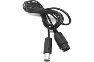 Vococal Câble de rallonge de 1,8 m Compatible avec la Manette de Jeu GC Controller pour Nintendo Gamecube GNC, Noir
