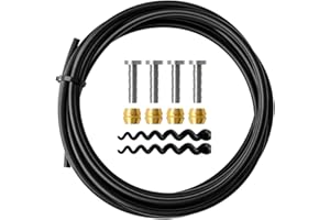 HOUSON Línea de freno hidráulica de bicicleta de 3 metros con inserto de conector oliva, manguera de freno de disco hidráulico, kit de reparación de manguera de freno con conectores de oliva,