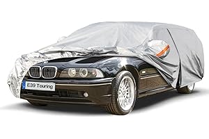 Kayme Bâche Voiture Étanche Respirante,6 Couches Housse de Protection Voiture Extérieur Compatible avec BMW 5 Serie Touring E39(1995-2004),Contre Pluie Soleil Poussière avec Zip et Doublure en Coton.