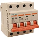 MCB 380 V 4P 63 A C63 3-phase magnetothermal switch, C curve 6 kA, 4 DIN modules