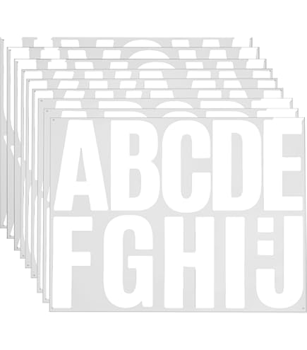 980 Stück Buchstaben Aufkleber - Selbstklebende Vinyl Buchstaben 2,5cm Weiß