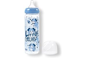 LittleForBig Erwachsene Flasche Ultra Gedruckt Spezialität Überdimensioniert Glas Fütterung Little Blue Muster