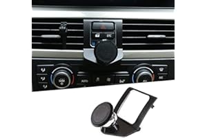 YANER Soporte de aleación de aluminio para consola central de coche para BMW Serie 3 E90 E92 2005-2012, accesorios de coche, soporte giratorio de 360 grados (negro)