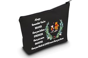 LEVLO Kosmetiktasche mit Reißverschluss, Aufschrift You Are Braver Stronger Smarter Than You Think, für Damen und Mädchen