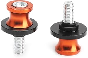 APOMOONS 2 Stück Orange M10 Schwinge Ständer, Motorrad Montageständer Racingadapter Universal CNC Motorständer M10 10mm Bobbins Montageständer Motorrad Schwinge Stand für Motorräder, Sportwagen