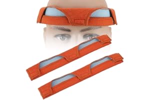 EBTOOLS Set di 2 Fascia Antisudore per Casco, Tamponi di Sudoro per Elmetti Protettivi, Cintura Antitraspirante per Saldatura Accessorio per Casco da Saldatura, Arancia