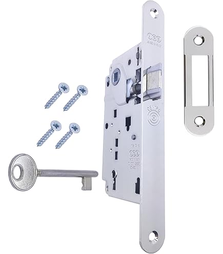 AGB Medana Evoluton Bathroom Door Lock For Nternal Door. MATT CHROME
