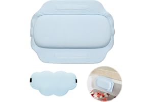 MAIXINNEW Almohada de Bañera para Cabeza Impermeable, Apoya Cabeza para Bañera Ventosas, Universal Reposacabezas Ergonómica de Baño con Máscara Dormir para Piscina, SPA