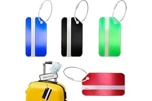 Bagages Étiquettes en Alliage d'aluminium,Étiquette Bagage Étiquette Valise Avion Étiquettes de Bagage pour Valises Valise Voyage Avion Bagages Sac à Main Tag Bagages Étiquettes