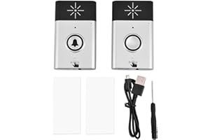 MXZZAND Timbre de intercomunicación de voz inalámbrico de 2,4 GHz Mini timbre de intercomunicador de voz de doble vía portátil para el hogar