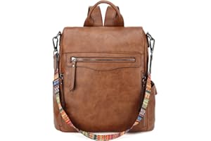 RAVUO Sac à Dos Femmes, Anti-vol Sac a Dos en Cuir PU Mode Sac à Dos pour Dames Convertible Sac à Dos Cartables Trois Façons