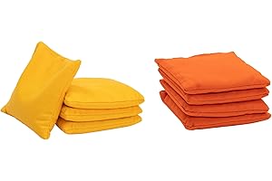 ‎WICKED WOOD GAMES Cornhole Bags - Cornhole Bags 2 x 4 Official ACL Licensed - 450 g - Cornhole Game Outdoor - Multiple Colour Options (Orange/Yellow)