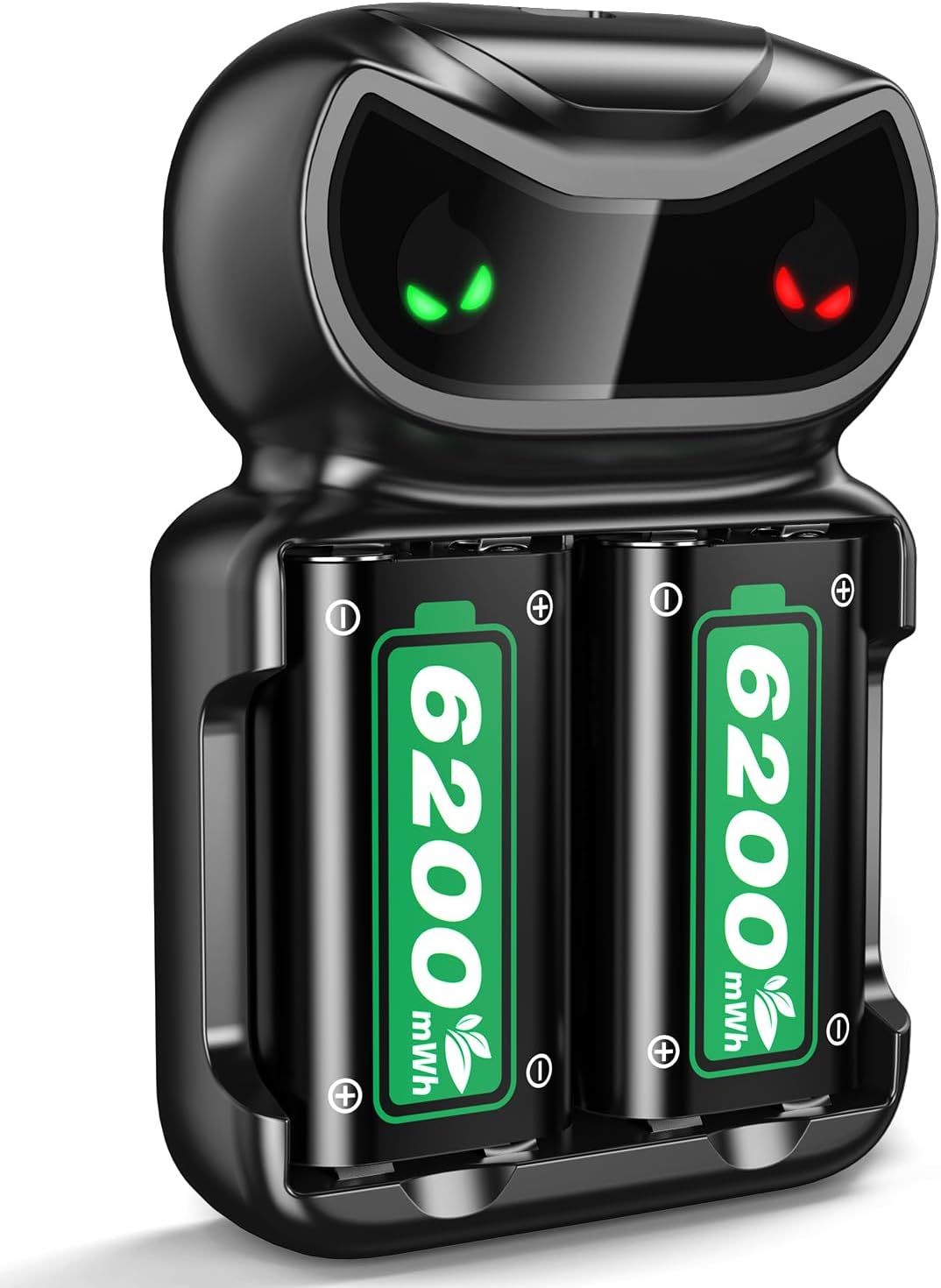 6200mWh Battery for Xbox One/Xbox Series X|S, 2 x 6200mWh 2.5H Fast Charging Station for Xbox Series X|S/Xbox One/S/X/Elite Controller