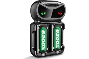 PONKOR Batterie pour Xbox One/Xbox Series X/Series S/Xbox One X/S, 2 x 6200mWh Batterie 28 Heures de Temps de Jeu Rechargeable Batteries pour Xbox Series X|S/Xbox One/Xbox One S|X/Xbox One Elite