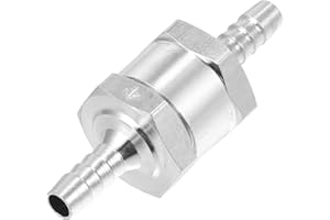 Hihaha Fuel Line Check Valve/Inner Non Return One Way Check Valve Fuel Petrol Gasoline Diesel for Fuel Systems/Durable Aluminum Alloy 1/4" 6mm OD / 1pcs