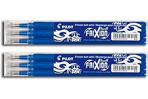 Pilot Frixion wkłady zamienne do długopisów kulkowych ścieralne (6 wkładów zapasowych)