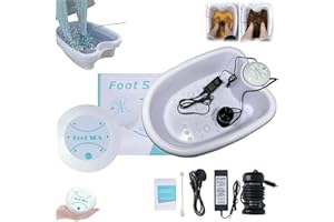 OAMGER Ionen FußBad, Ionen Fussbad Detox, Elektrolyse Fussbad Entgiftung, Ionic Foot Spa Detox Becken Set, Ionen-Fussbad-System, Tragbare Pedicure Foot Bathtub (mit Becken)