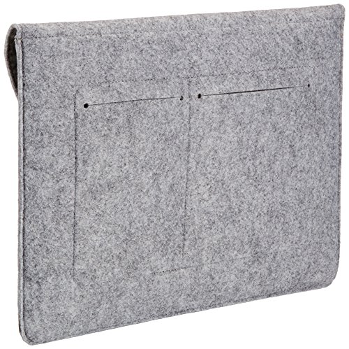 AmazonBasics Laptop-Tasche, Filz, für Displaygrößen bis 13 Zoll (33,02 cm), Hellgrau - 5