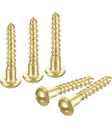Viti Testa Piana Scanalata In Ottone 6-32 X 2″ – Scegli La Quantità