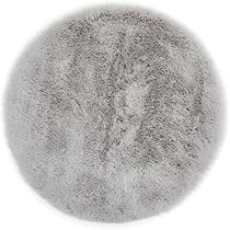 Coussin D'Assise En Fausse Fourrure Blanche - Diamètre 40 Cm, Doux Et Décoratif, Pour Chaise, Siège Ou Décoration D'Intérieur