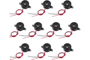 Geekstory SFM-20B Lot de 10 sonneries actives 95 dB à décibels électriques piézoélectriques DC3-24 V Bipeur Bip sonore continu pour Arduino