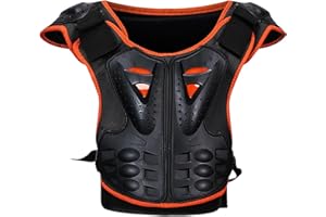M&Catree Gilet de Protection Moto pour Enfants, Protecteur de Le Dos et la Poitrine pour Vélo, Ski, Scooter, Planche à roulettes