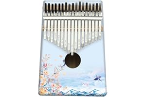 Hearda Portable Kalimba Thumb Piano 17 keys, Solid Spruce Wood Handmade Mbira Finger Piano, African Finger Keyboard with Tuning Hammer, Gift for Friends Adult Beginners (Bird)
