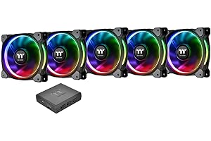 Thermaltake CL-F054-PL12SW-A Riing Plus 12 LED RGB wentylator grzejnikowy - czarny (5 szt.)
