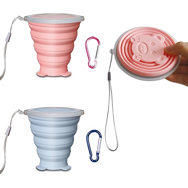2 Tazze Pieghevoli In Silicone - Da 200ml Per Campeggio, Trekking E Viaggi