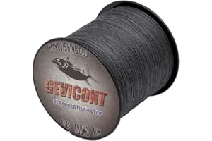 GEVICONT Línea de pesca trenzada de 8 hebras, multifilamento, 100 m, línea de polietileno, tejido súper fuerte, 109 yardas, cable de 10 libras a 300 libras