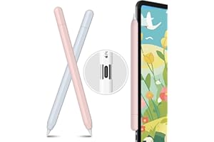 AHASTYLE Cover Apple Pencil USB-C Custodia Apple Pencil USB-C Custodie Accessori in Silicone Compatibile con Apple Pencil USB-C (Azzurro & Rosa)