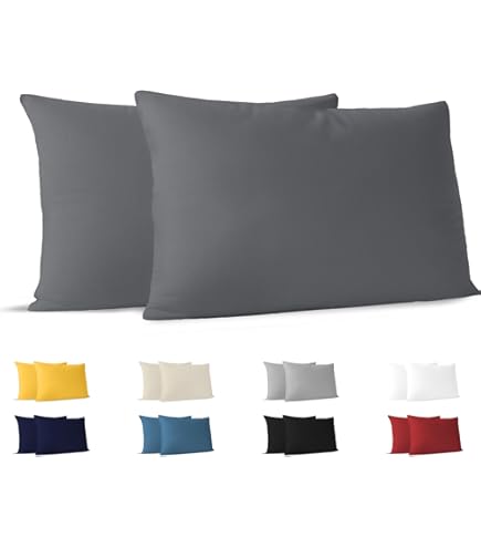 Set 2 Federe Aloe Vera 50x80 cm con Zip Laterale | Tessuto 100% Poliestere 140 g/m² – Morbide, Resistenti, Facili da Lavare – Ideali per Letto o Divano