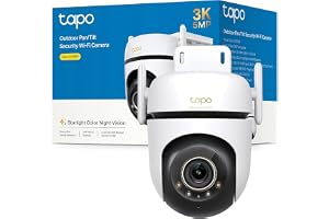 Tapo C530WS zewnętrzna kamera monitoringowa 360°, 3K 5MP, widoczność w nocy, rozpoznawanie AI, śledzenie ruchu, Wi-Fi lub Ethernet, karta microSD do 512 GB