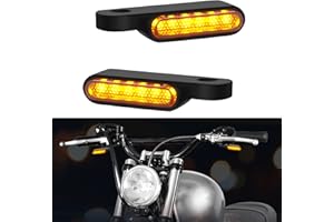 NWpangu Motorbike Turn Signal Lights LED Handlebar Indicator Blinkers Marker Lamp Flowing Flashing Mode,suitable for Harley Scooter Cafe Race, 2PCS