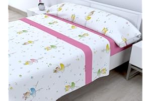 HM'S HOME'SECRET Juego DE SABANAS CORALINA Tacto SEDALINA Bailarina (Rosa, 90)