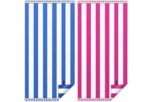Vortix Toalla Playa XXL Juego de 2-90 X 180 cm, Toalla Grande de Microfibra de Secado RáPido, Toalla de BañO Sin Arena, Manta de Playa para Mujer (Azul Oscuro + Rojo Rosa)