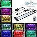 Produktbild BELLALICHT Aquarium LED Beleuchtung, Aquariumbeleuchtung Lampe aus Aluminium 16 Farben Bunt mit Fernbedienung 14W Weiß Blau Licht mit Verstellbarer Halterung für 50cm-70cm Aquarium