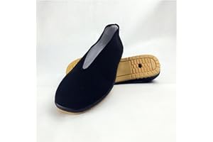 HUMINGG Kung fu shoes Martial Arts Kung Fu Shoes Black Rubber Sole Tai Chi Sneakers Chinese Traditional Cloth Shoes Wing Chun Karate