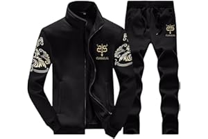 Duohropke Trainingsanzug Herren Winter Warm Jogginganzug mit Fleece Gefütterte, Männer Sportanzug Casual Kapuzenjacke Jogginghose Kombiteil Sweatjacke Traininghose Set